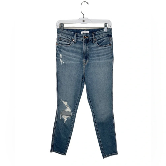 Good American Good Curve Blue Jeans Distressed Women's Size 6/28 - Picture 1 of 7